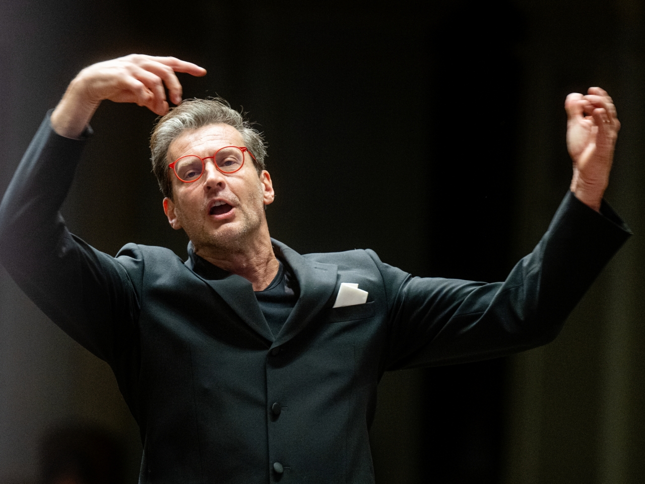 Fortepijono virtuozas Rafał Blechacz ir Modesto Pitrėno diriguojamas LKO ©Dmitrijus Matvejevas
